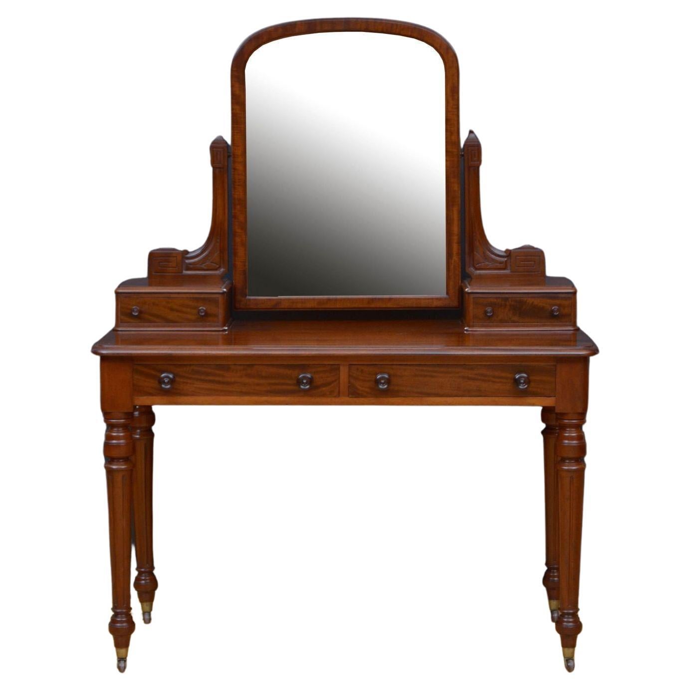 Victorian Mahogany Dressing Table For Sale