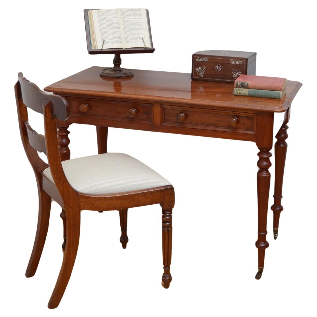 Victorian Mahogany Dressing Table or Writing Table For Sale