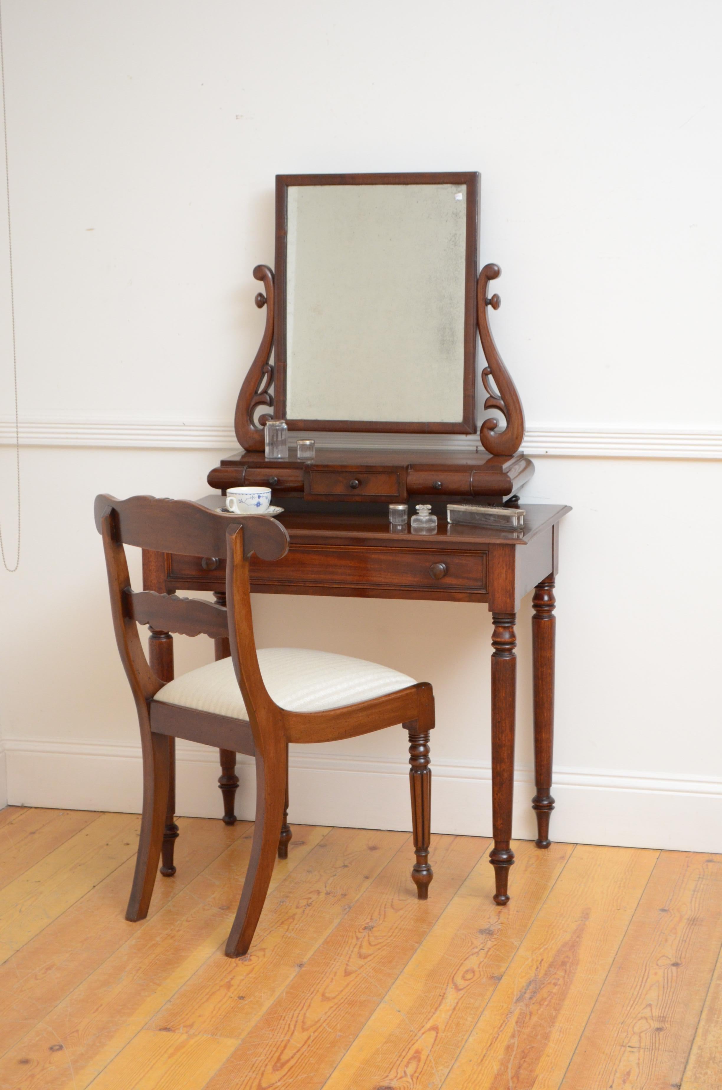 Victorian Mahogany Dressing Table Side Table 7