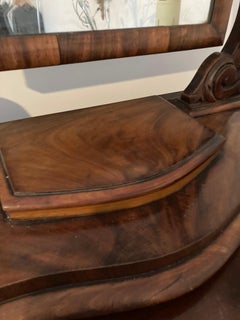 Victorian Mahogany Dressing Table swing Mirror Carved Scottish Thistle Carving
