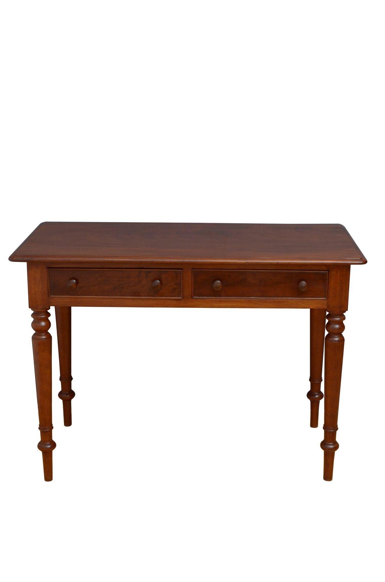 English Victorian Mahogany Dressing Table Writing Table For Sale