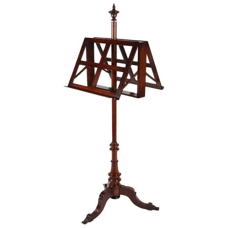 Victorian Mahogany Duet Music Stand, circa 1870 For Sale