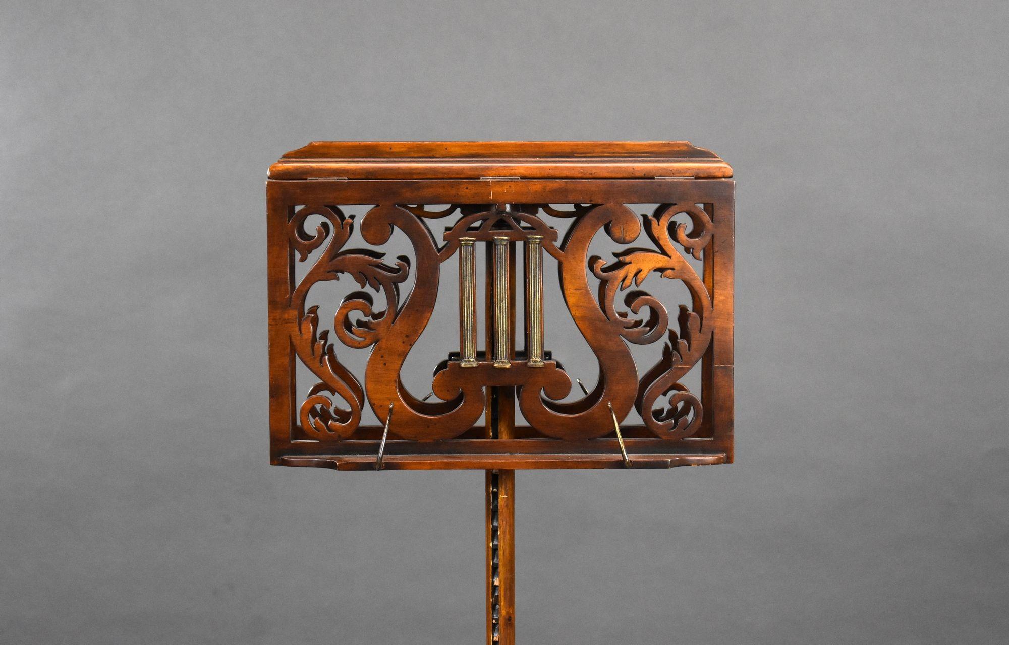 Victorian Mahogany Duet Stand 2
