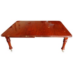 Antique English Victorian Mahogany Extending Dining Table, 19th.century