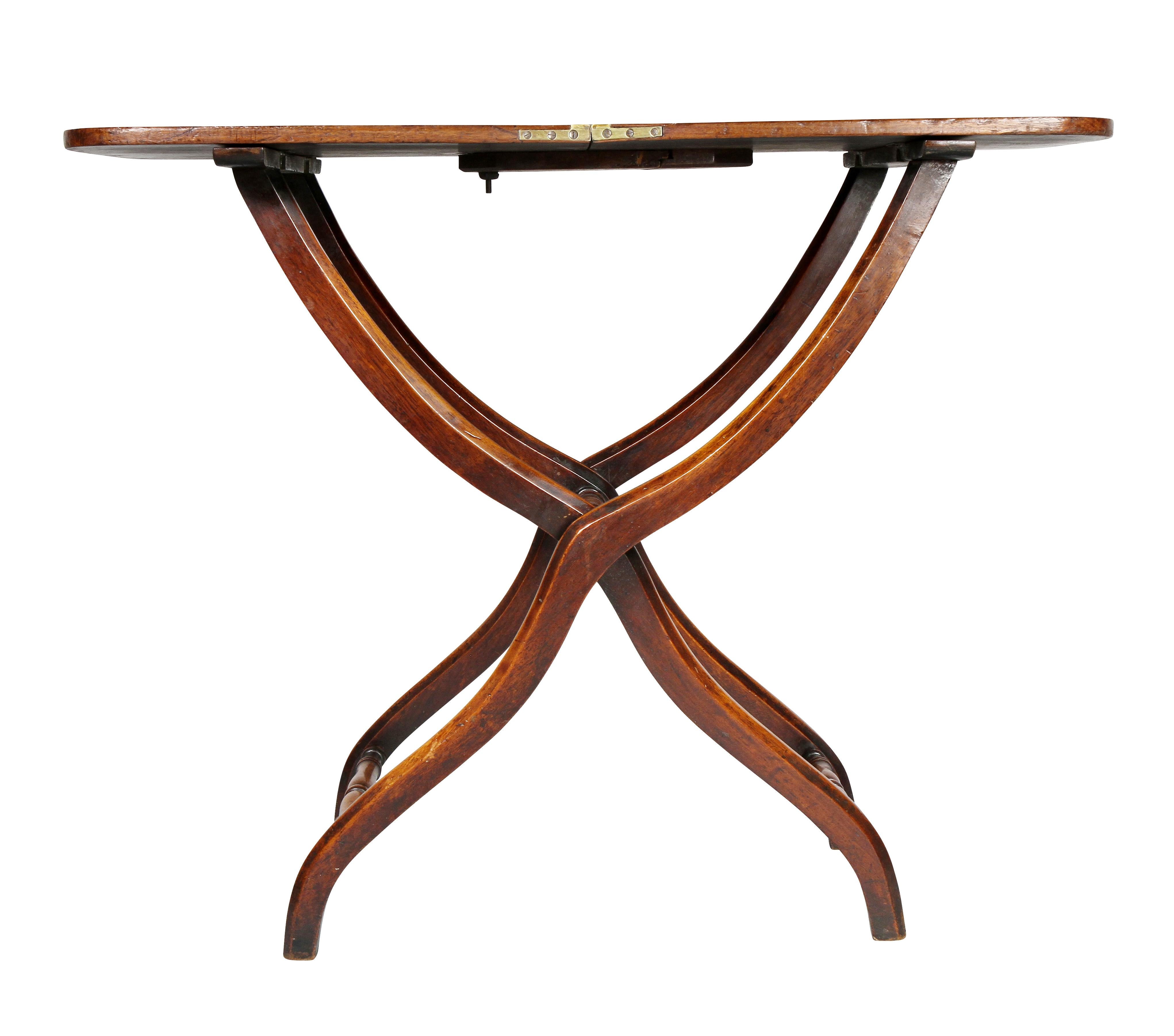Victorian Mahogany Folding Campaign Table 2