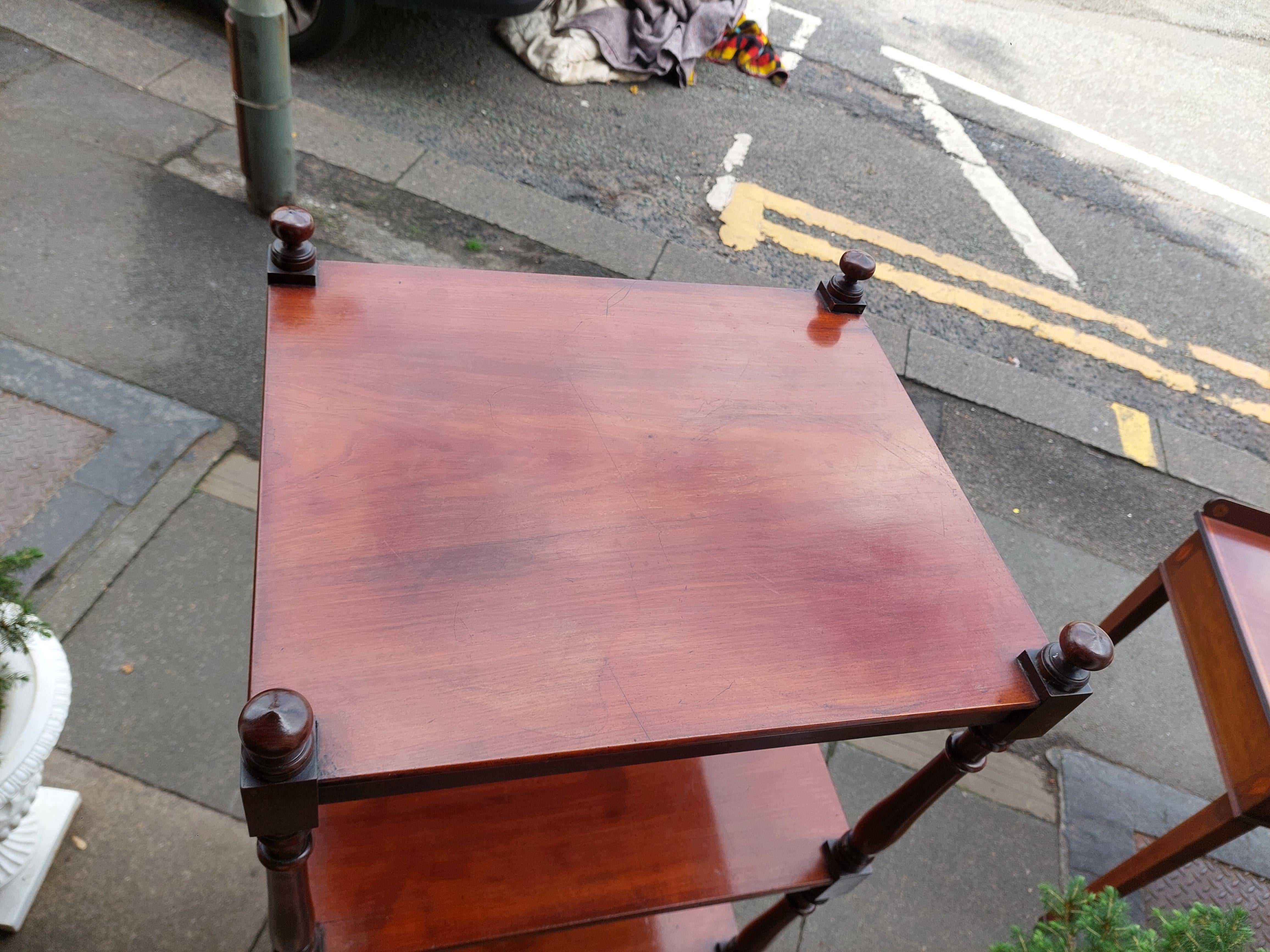 Victorian Mahogany Four Tiered Whatnot For Sale 6