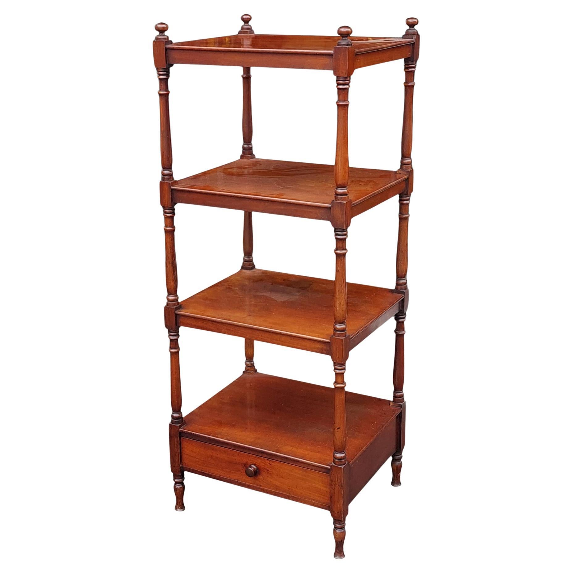 Victorian Mahogany Four Tiered Whatnot