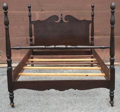 Victorian Mahogany Full Size Poster Bedframe, Circa 1840s