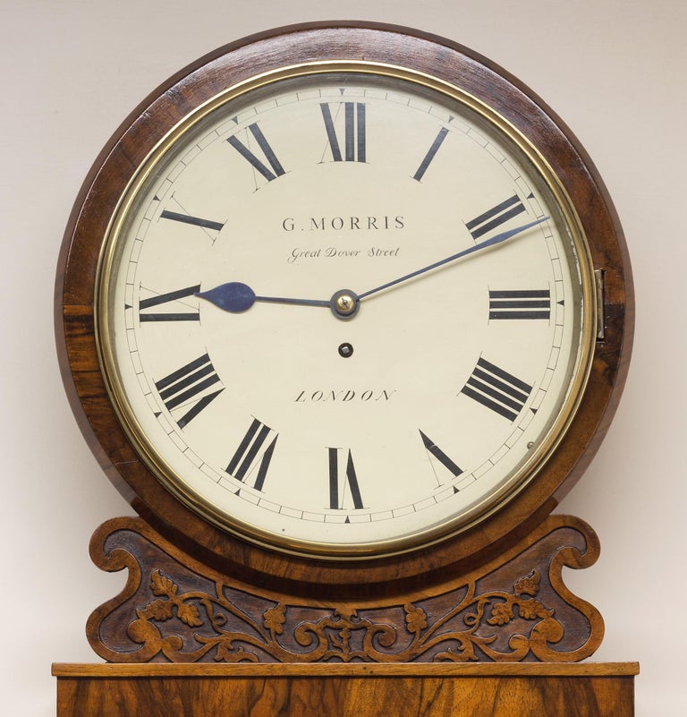 Victorian Mahogany Fusee Wall Clock by G.Morris, London For Sale at