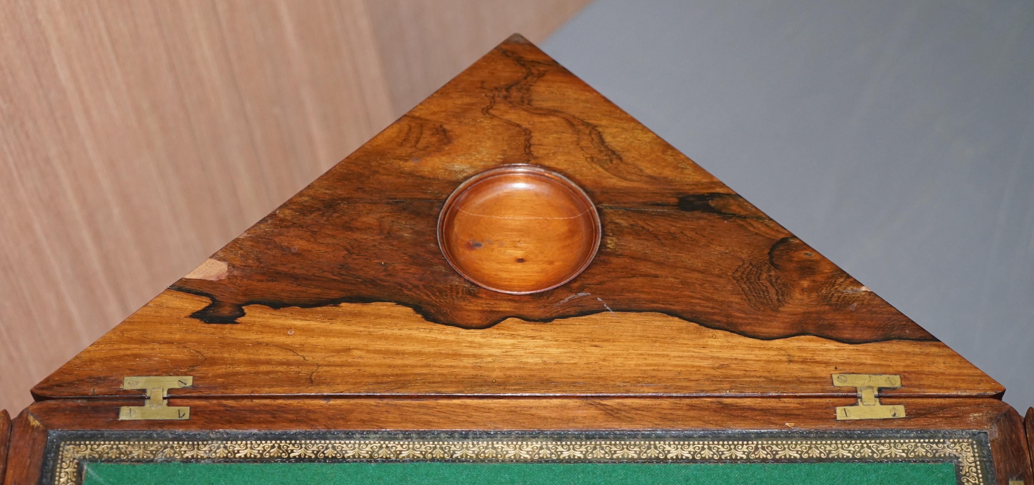 Victorian Mahogany Games Envelope Rare Wood Table circa 1880 Unfolds Extends 10