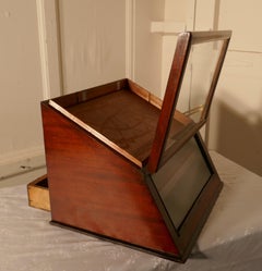 Victorian Mahogany Haberdashery Counter Top Shop Display Cabinet
