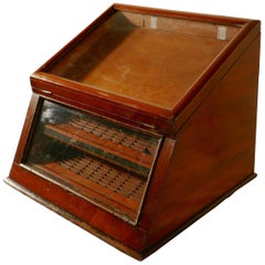 Victorian Mahogany Haberdashery Counter Top Shop Display Cabinet