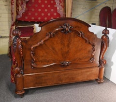 Victorian Mahogany Half Tester Bed with Canopy 1840