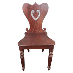 Victorian Mahogany Hall Chair, Circa 1880s