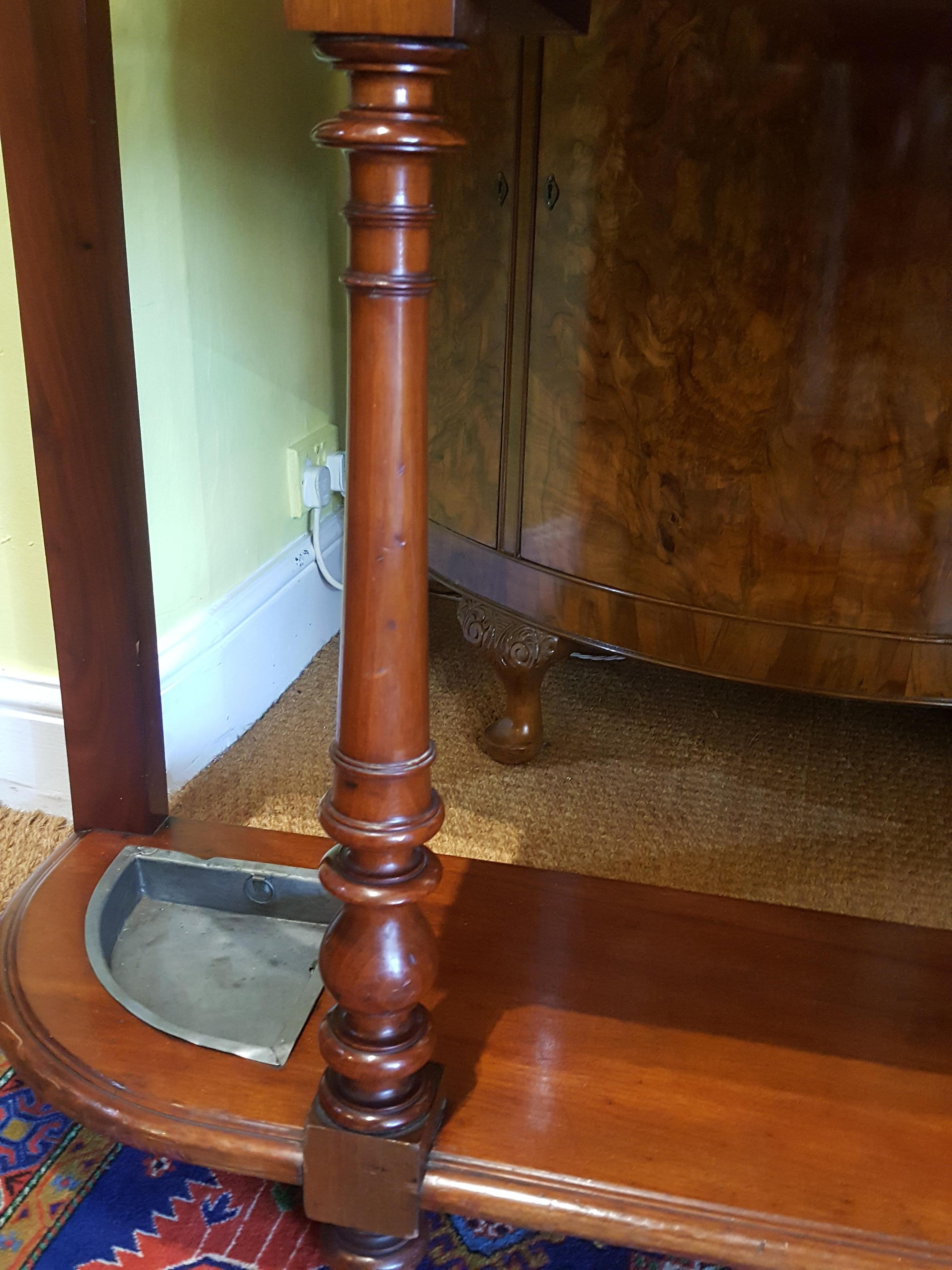 Steel Victorian Mahogany Hall Stand For Sale