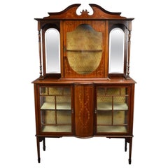 Victorian Mahogany Inlaid Display Cabinet