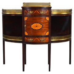 Antique Victorian Mahogany Inlaid Side Cabinet