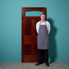 Victorian Mahogany Interior Door with Glass Top