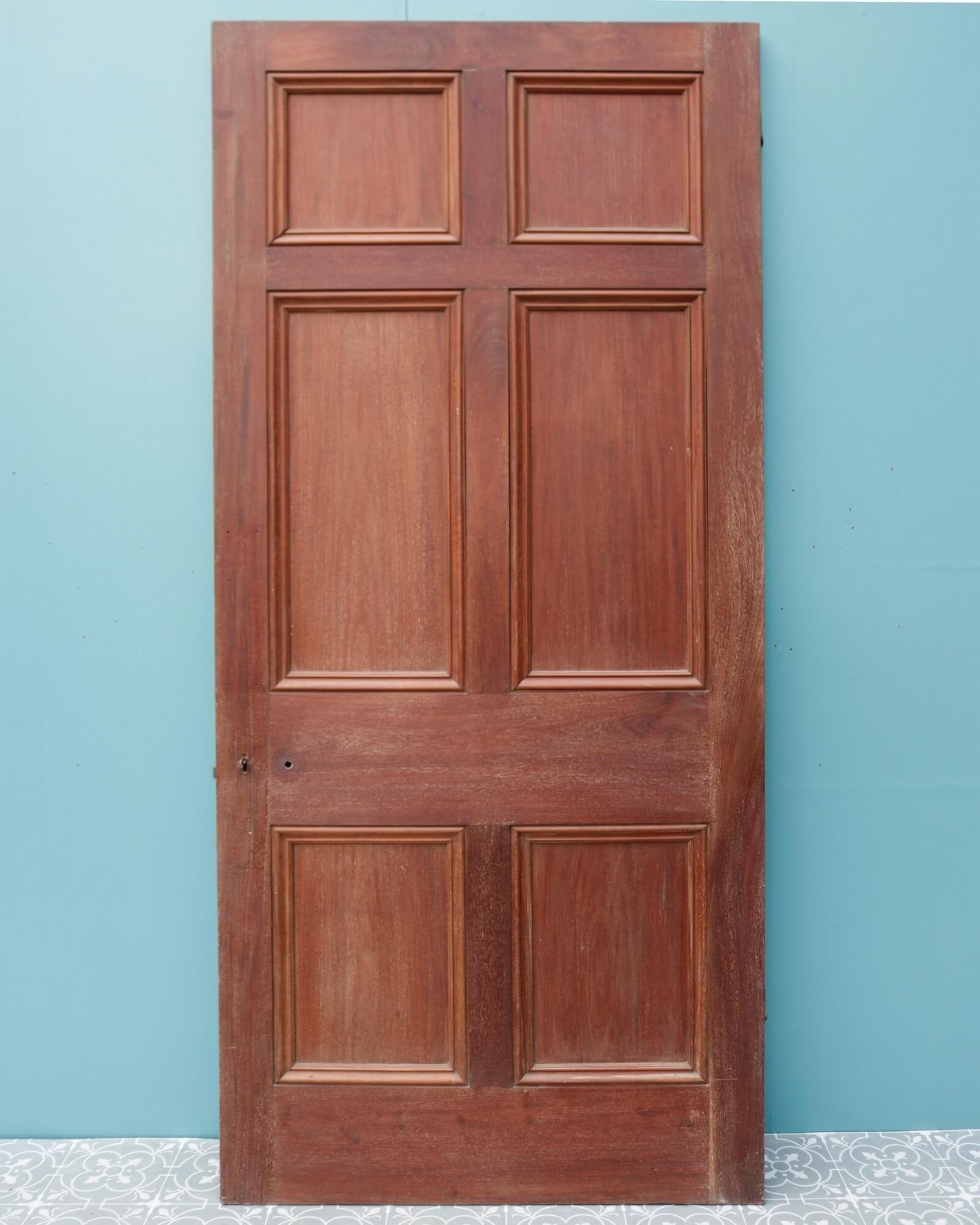 Victorian Mahogany Internal Door In Fair Condition For Sale In Wormelow, Herefordshire