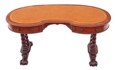 Victorian Mahogany Kidney Desk