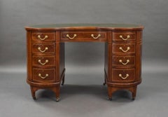 Victorian Mahogany Kidney Shaped Desk by Wolfe & Hollander