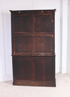 Victorian Mahogany Library Bookcase Glazed Doors Cupboard Base 1840