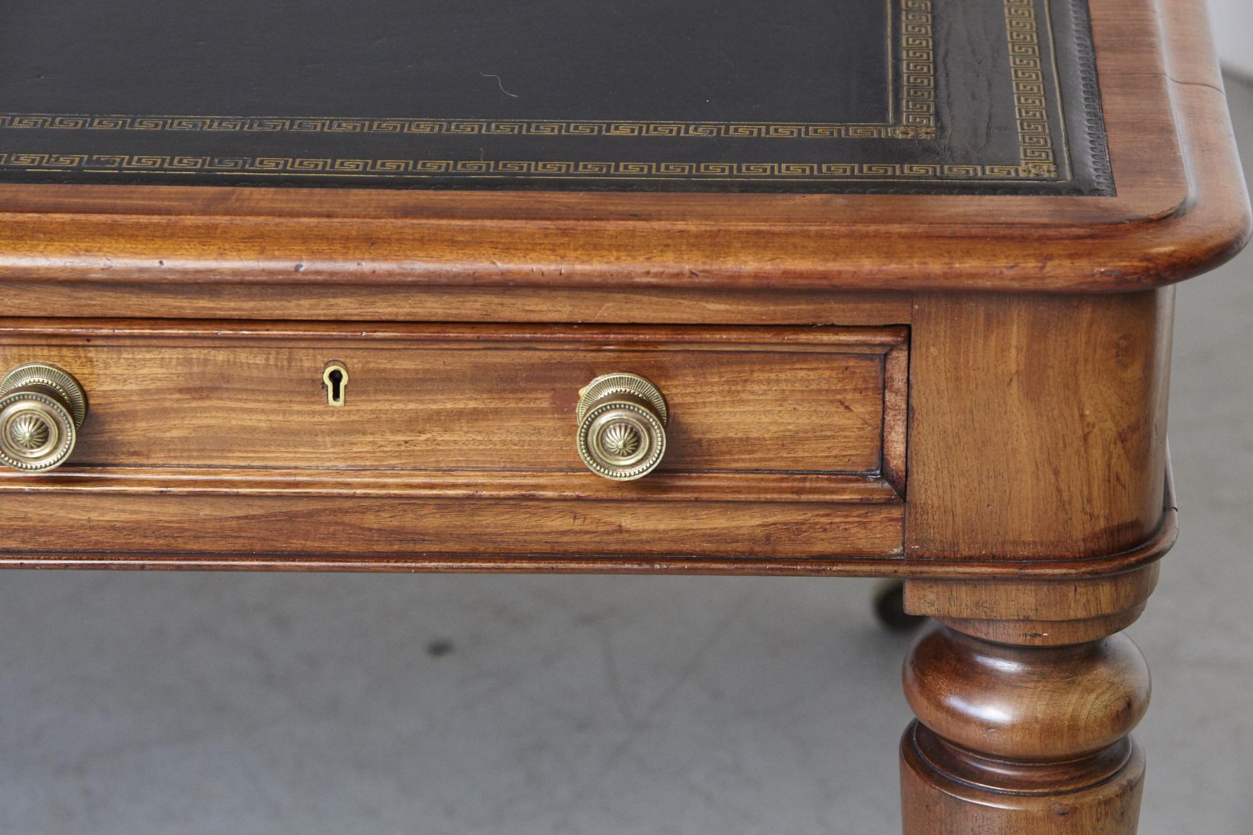 Victorian Mahogany Library/Partners Desk 7