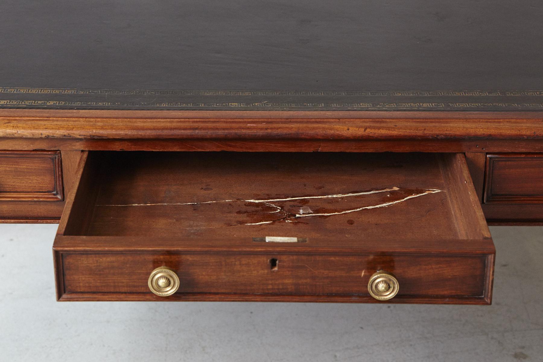 Victorian Mahogany Library/Partners Desk 3