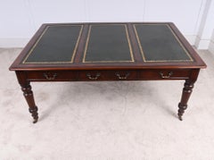 Victorian Mahogany Library Table Desk 1880