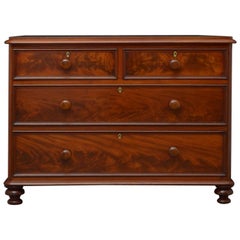 Victorian Mahogany Low Chest of Drawers