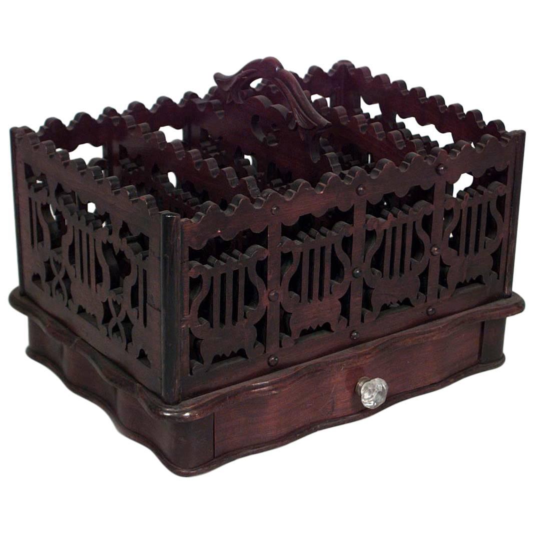 Victorian Mahogany Magazine Rack