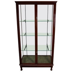 Antique Victorian Mahogany Museum / Shop Display Cabinet or Vitrine, Late 19th Century