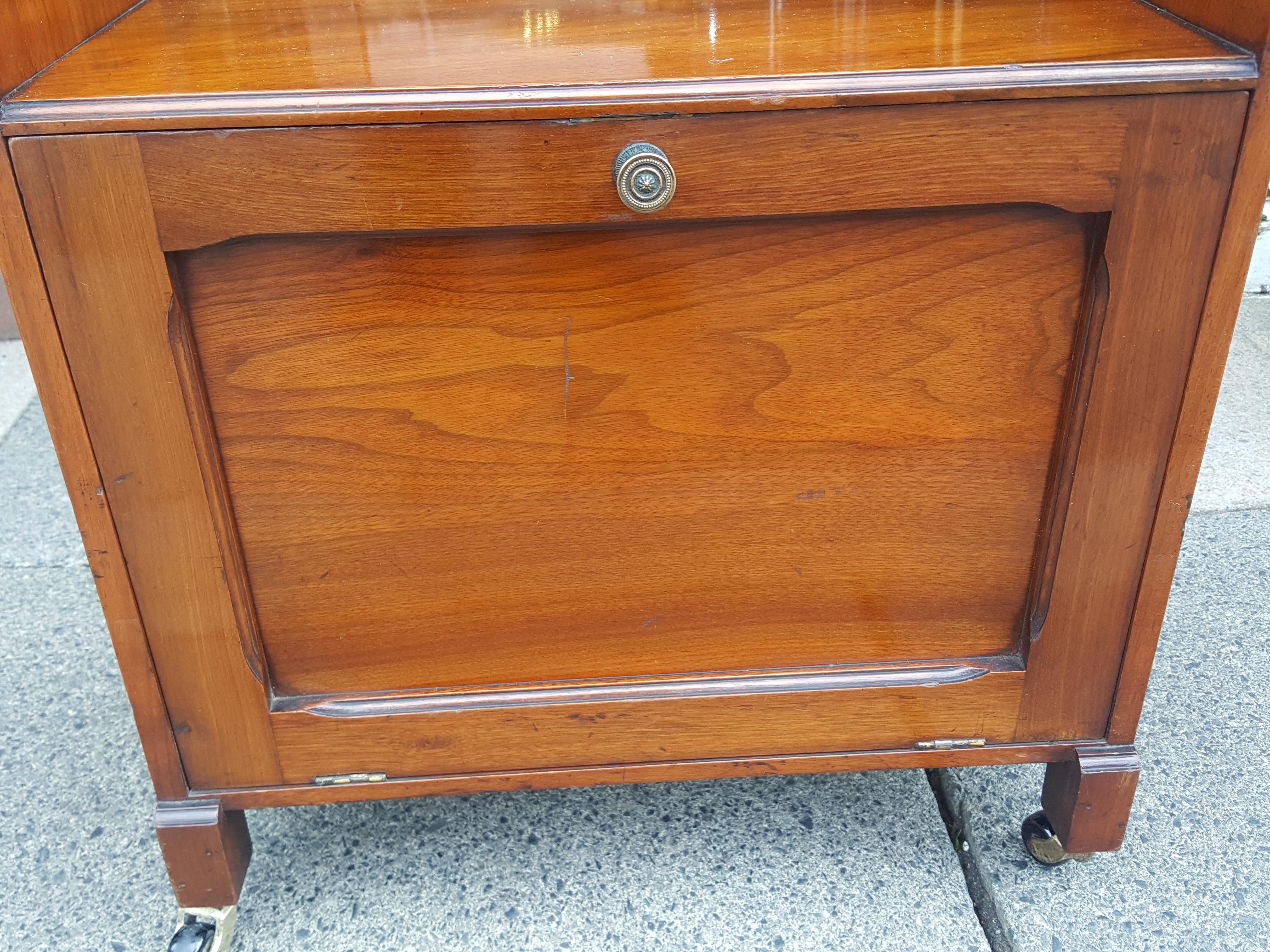 Late Victorian Victorian Mahogany Music Cabinet For Sale