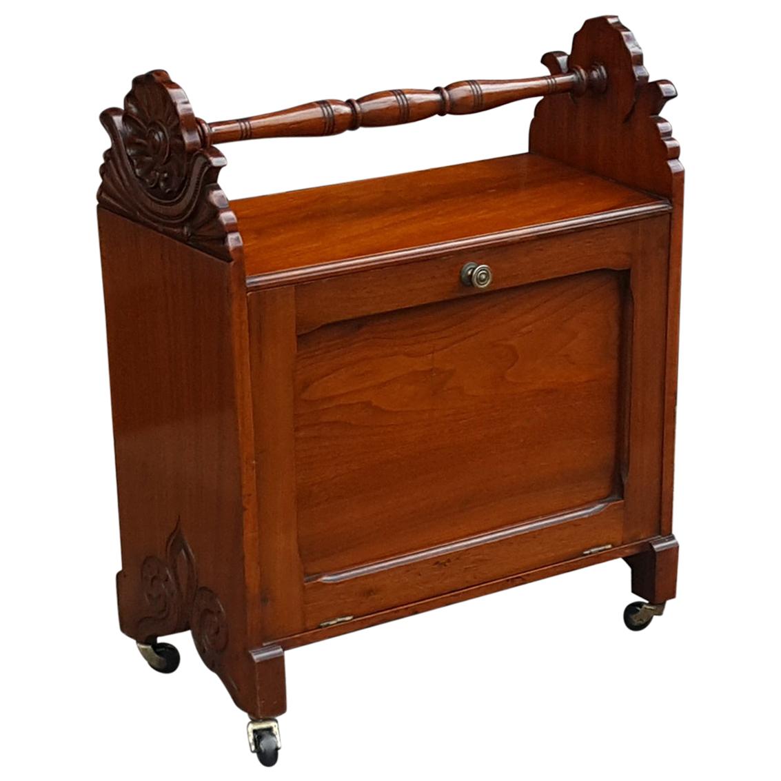 Victorian Mahogany Music Cabinet For Sale