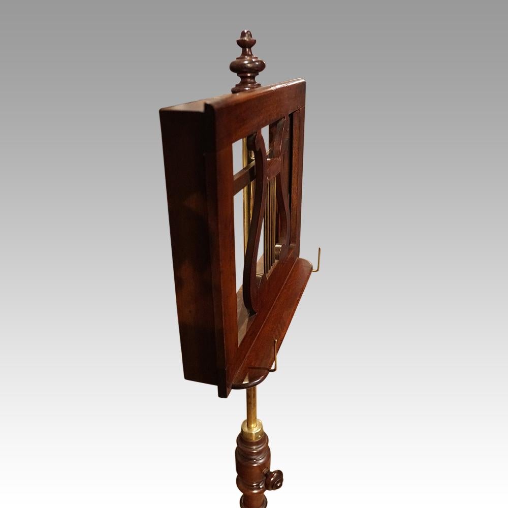 English Victorian mahogany music stand For Sale