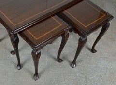 Table à vin Victorian Hardwood Nest of Tree Side Lamp Wine Tables