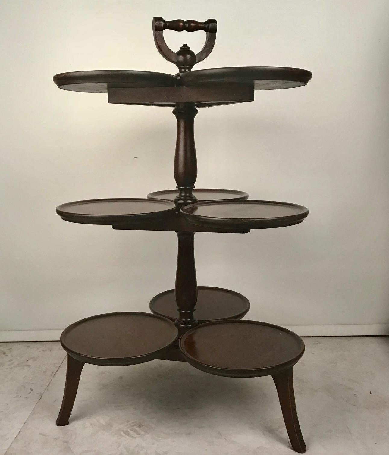 Victorian Mahogany Nine-Tray Plate Stand In Good Condition In Montreal, QC