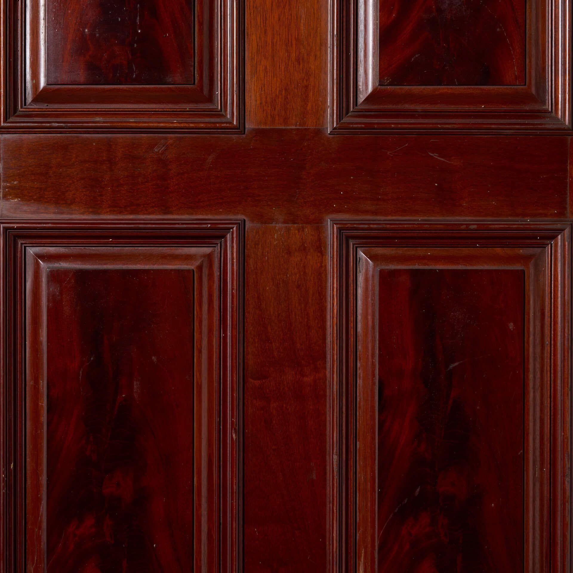19th Century Victorian Mahogany & Oak Interior Door For Sale
