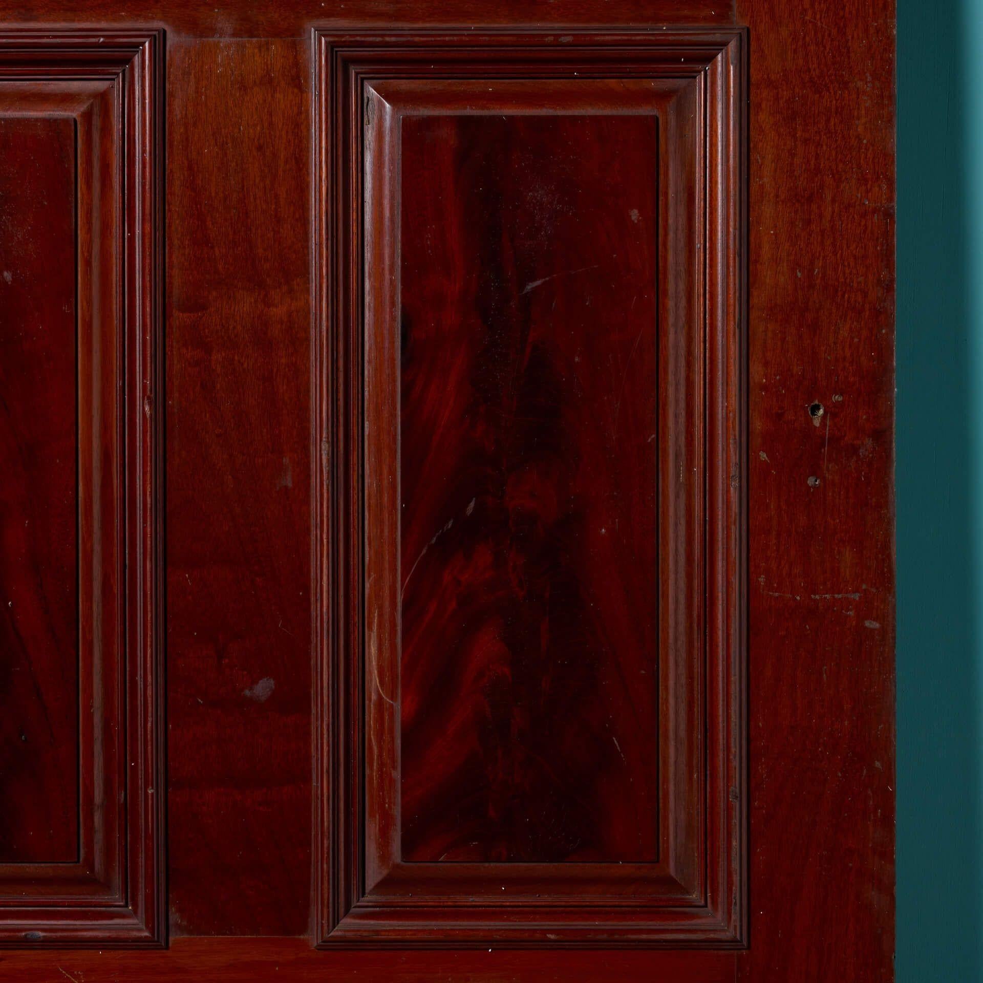 Wood Victorian Mahogany & Oak Interior Door For Sale