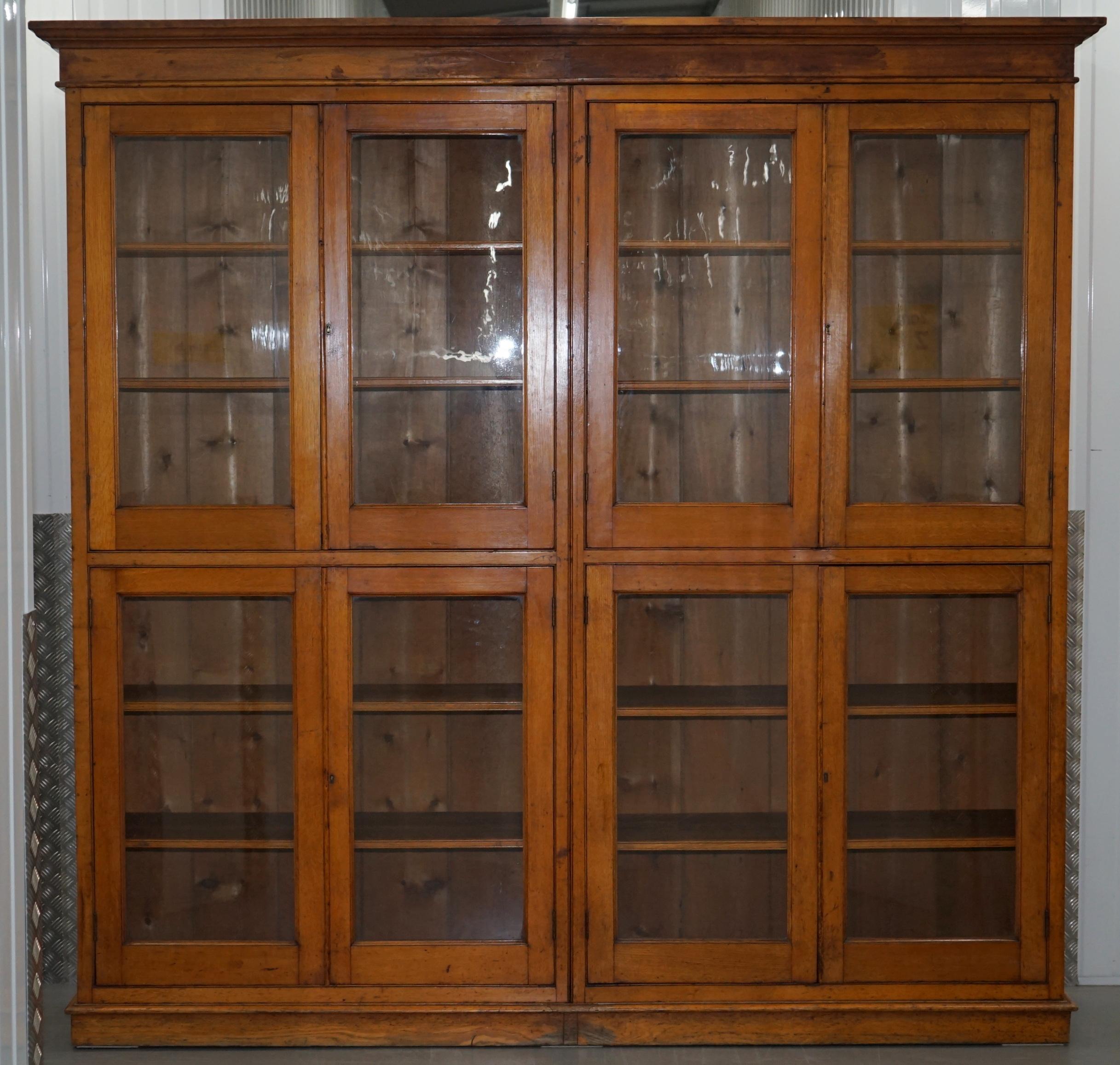 We are delighted to offer for sale this absolutely stunning very grand Victorian Library bookcase cabinet with fully adjustable shelves

You can fit an entire library in here, this piece is monumental, the shelves are all removable and height
