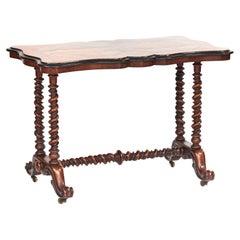 Victorian Mahogany & Oak Parquetry Inlaid Centre Table