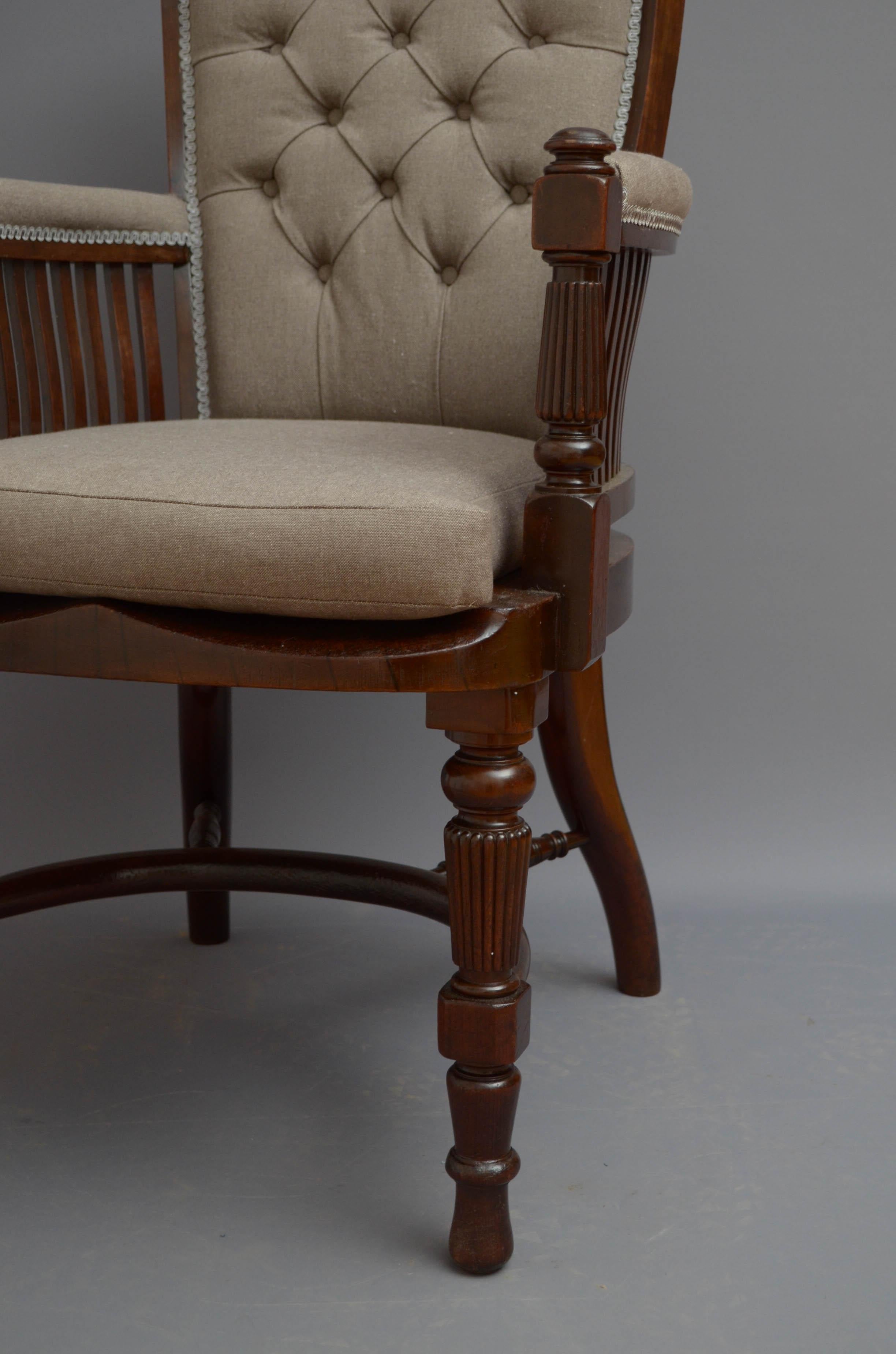 Victorian Mahogany Office Chair 2