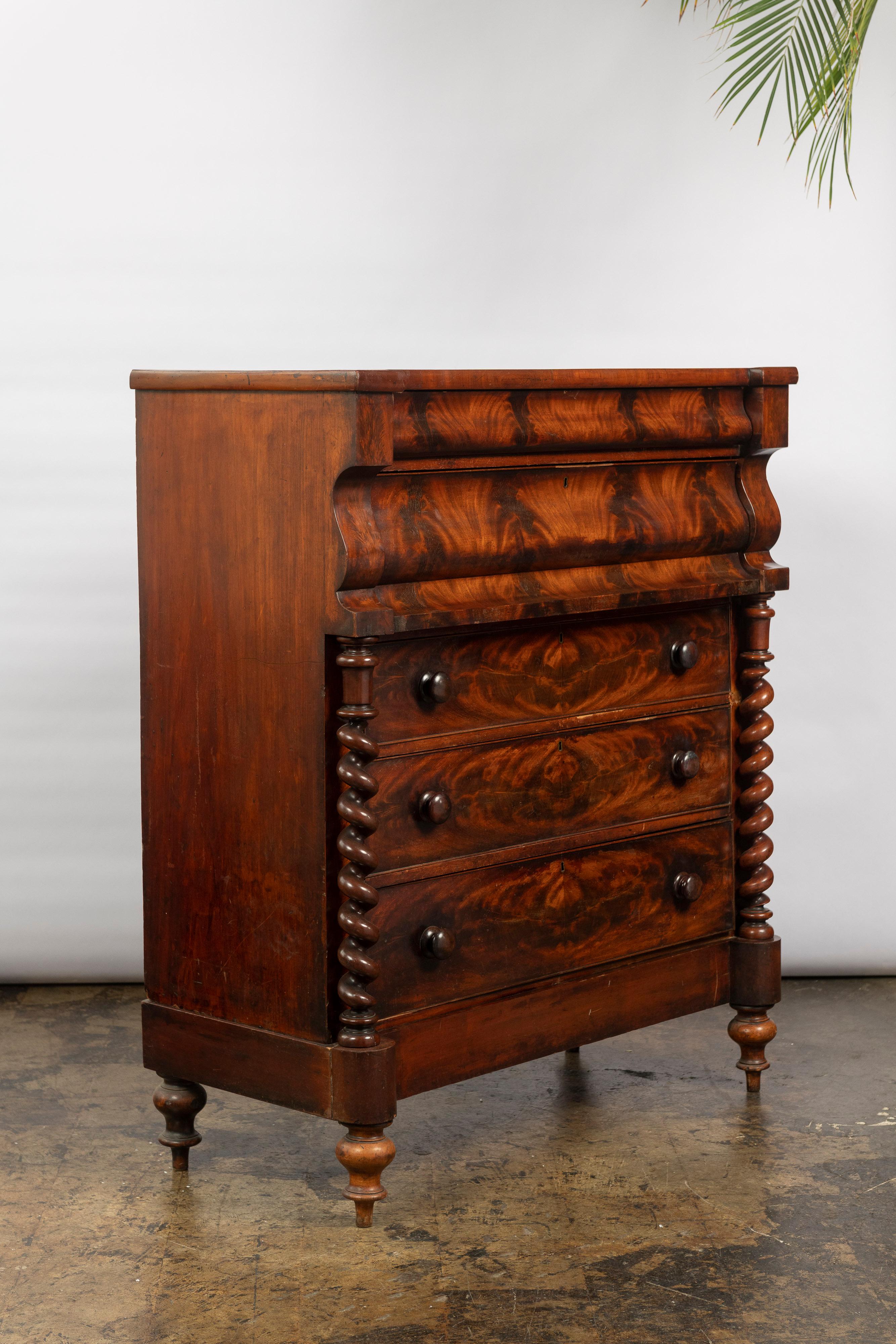 Victorian Mahogany Ogee Chest For Sale 8