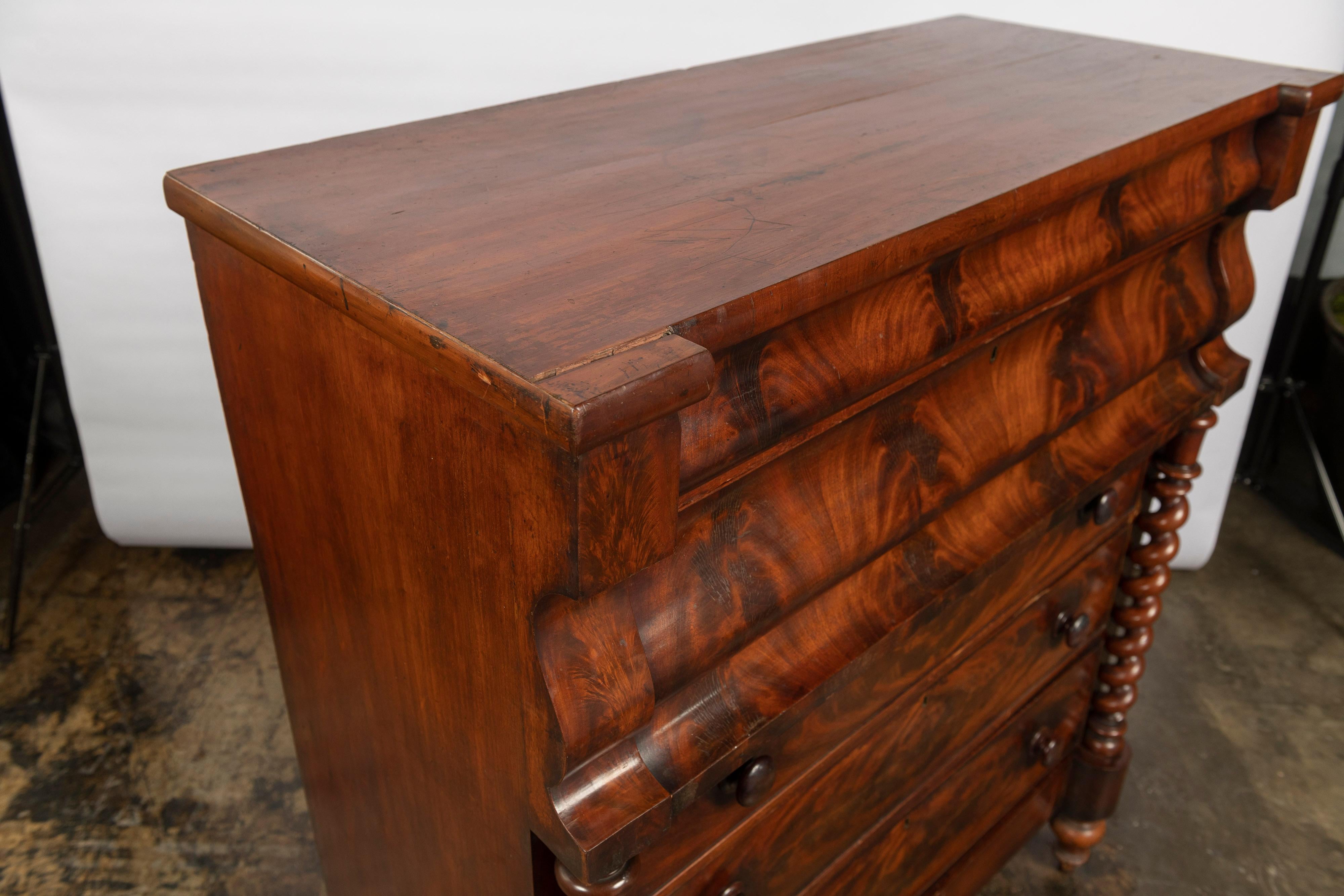 Victorian Mahogany Ogee Chest For Sale 9