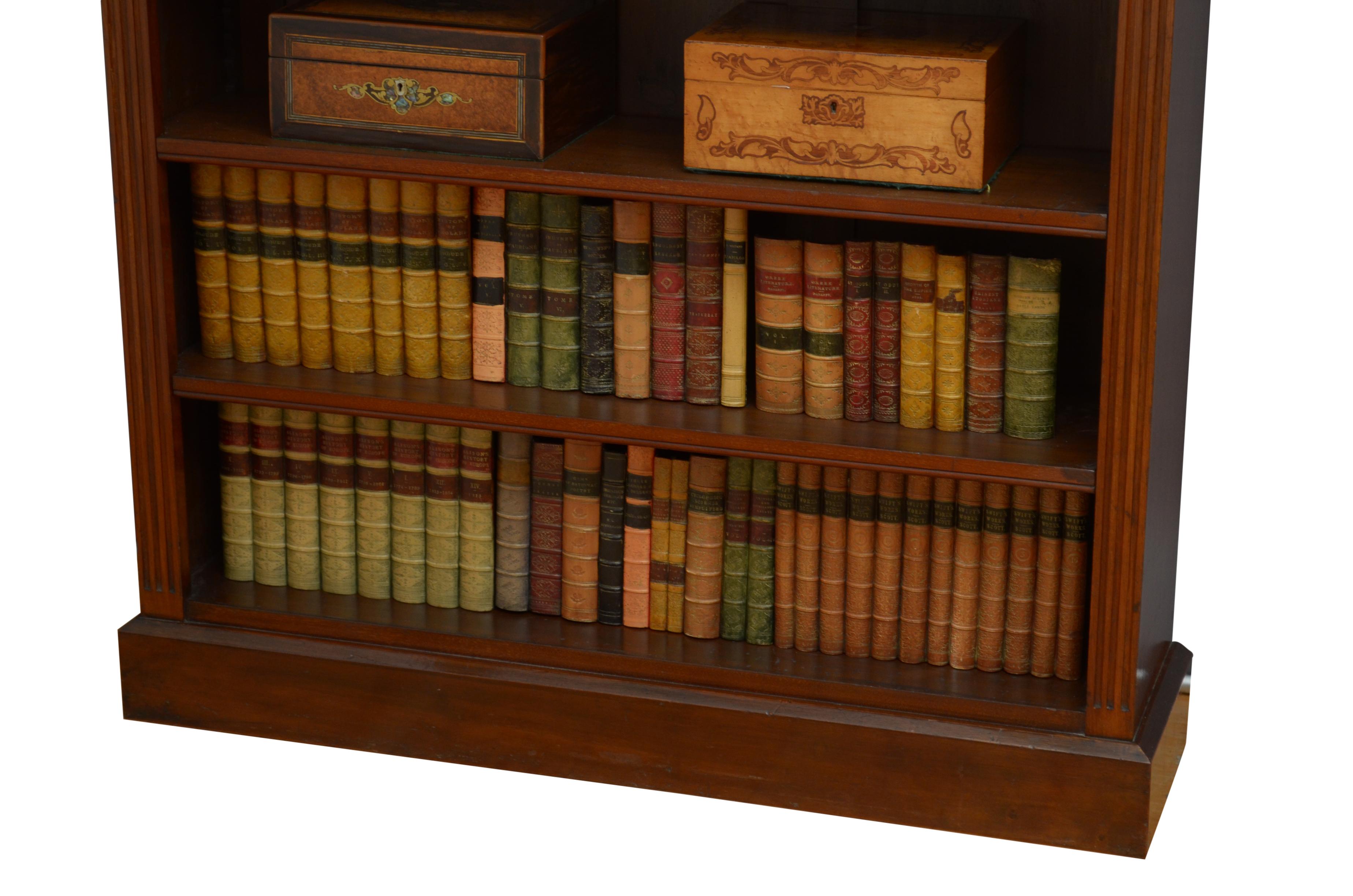 Victorian Mahogany Open Bookcase For Sale 6