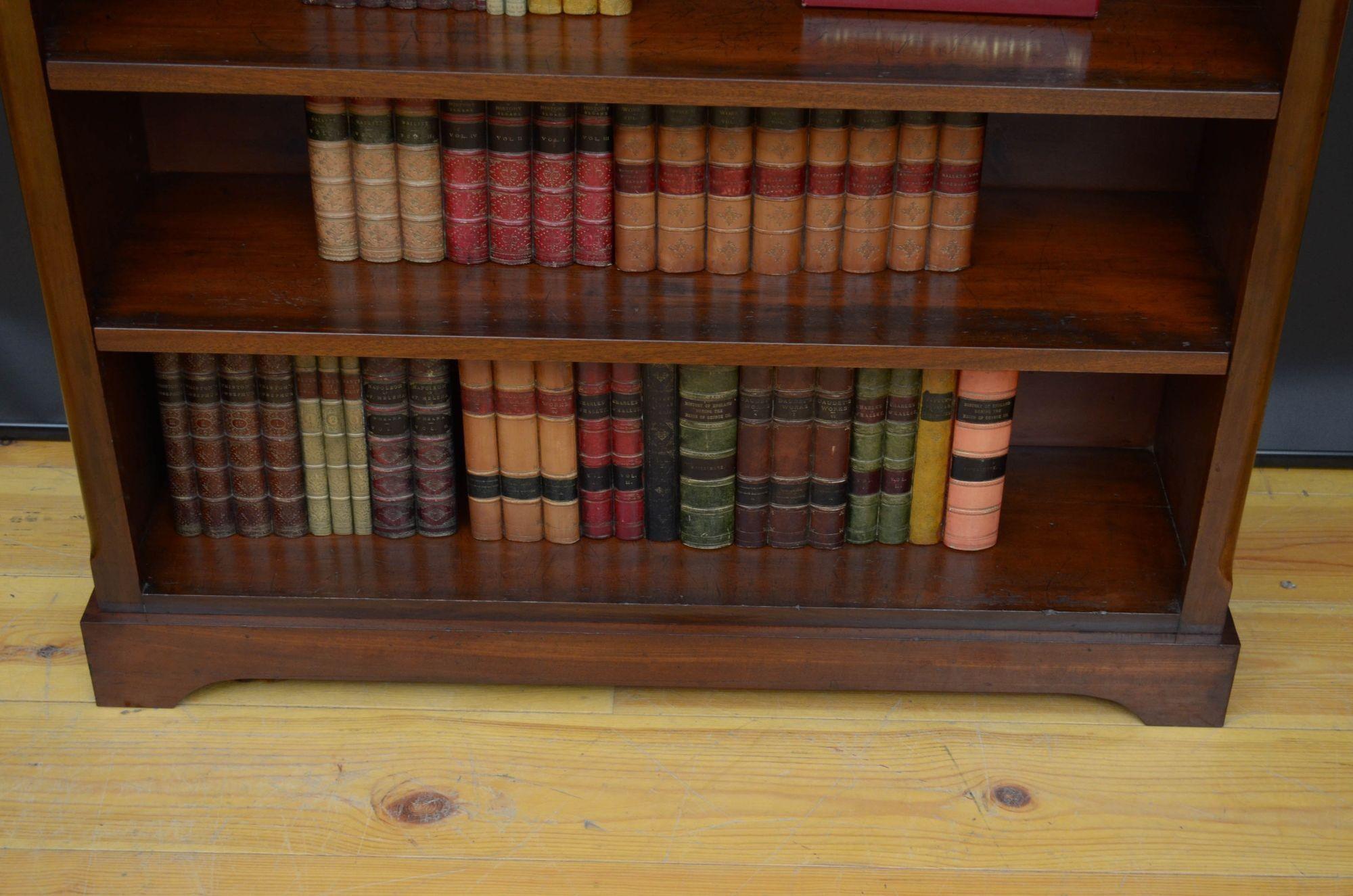 Victorian Mahogany Open Bookcase For Sale 7