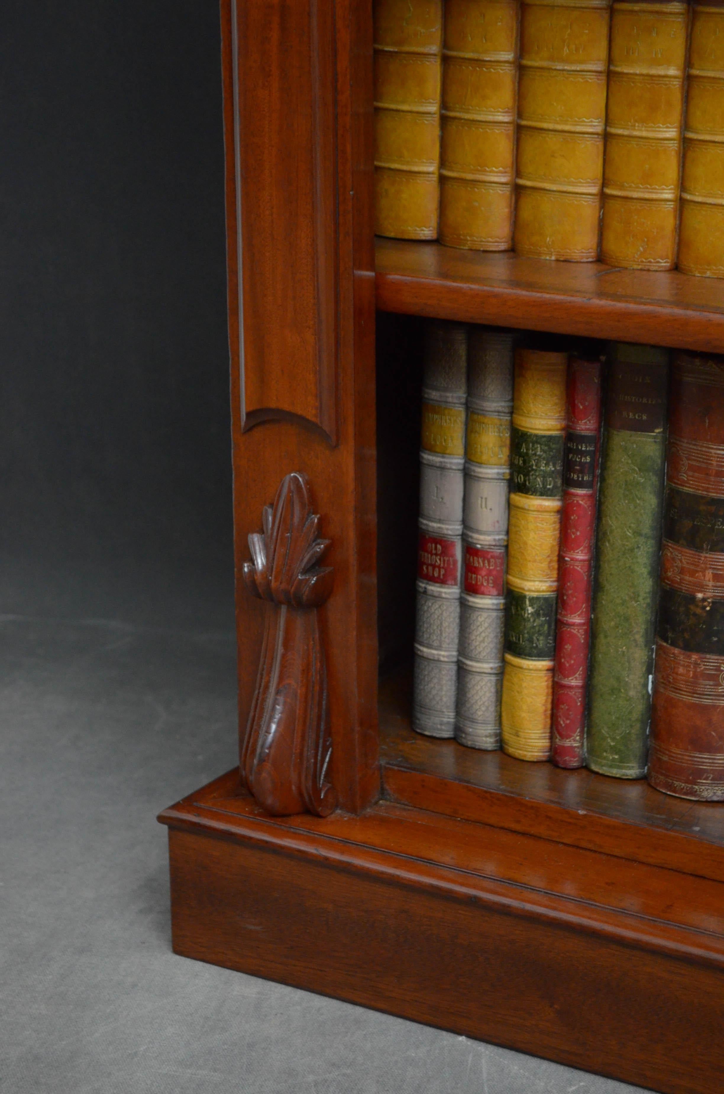 Mid-19th Century Victorian Mahogany Open Bookcase