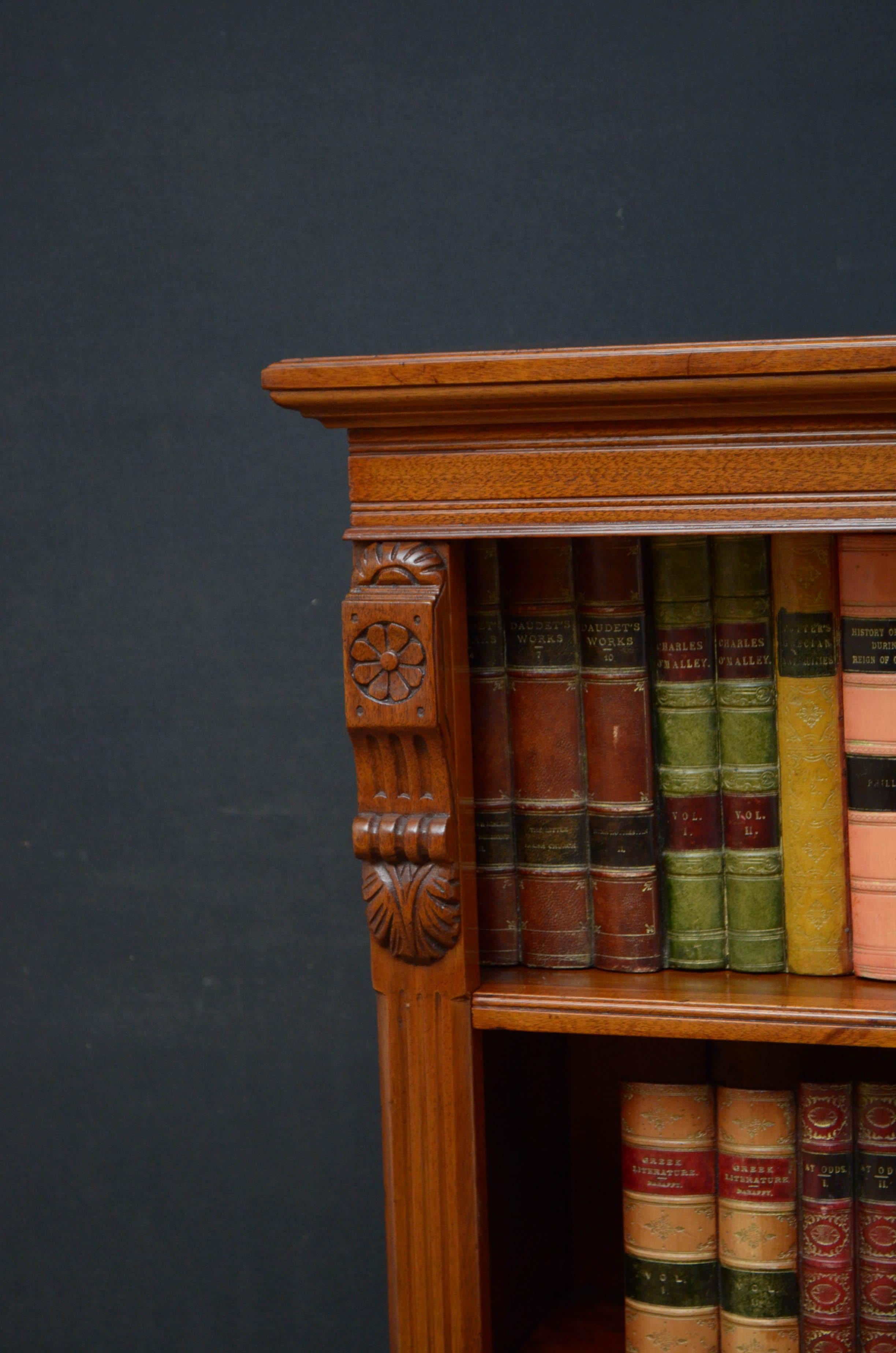 Victorian Mahogany Open Bookcase In Fair Condition In Whaley Bridge, GB
