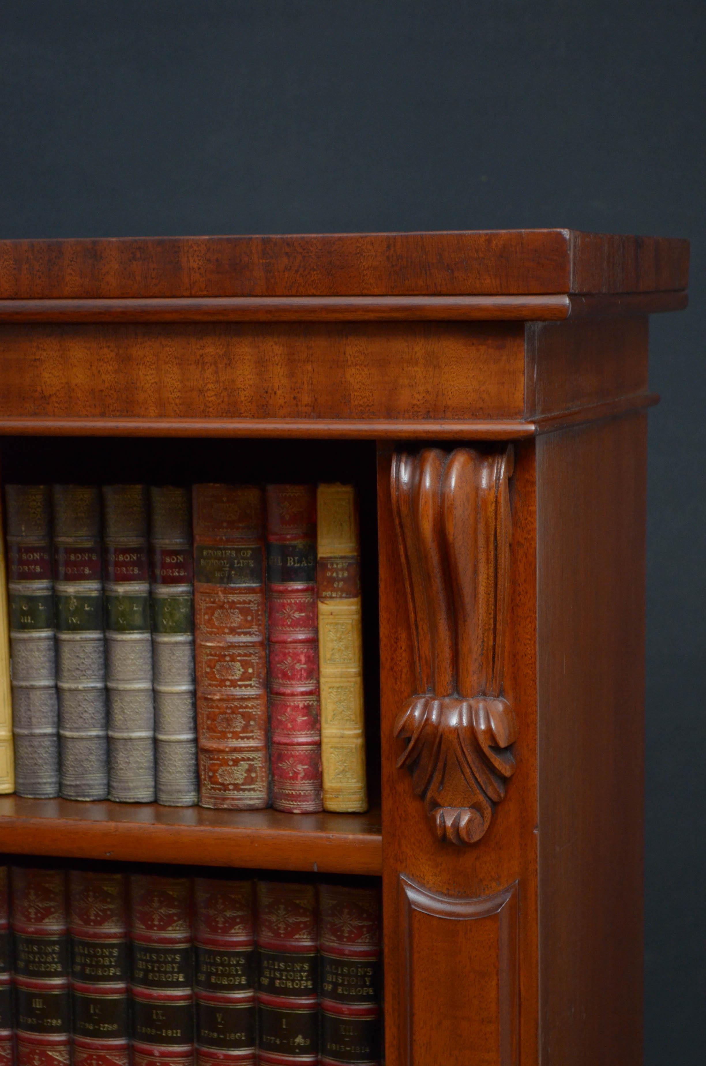 Victorian Mahogany Open Bookcase 2