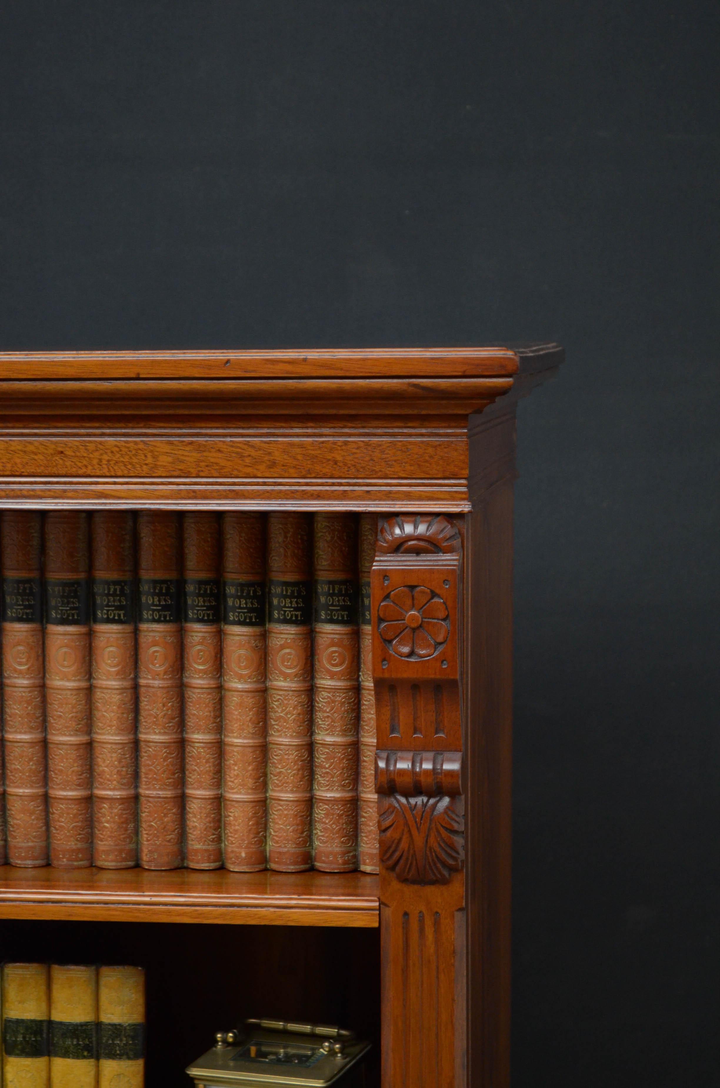 Victorian Mahogany Open Bookcase 1